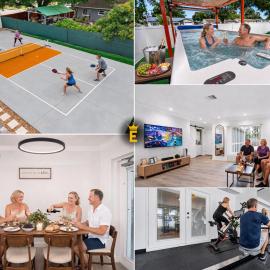 Home with Pickleball Court Private Gym Big Backyard