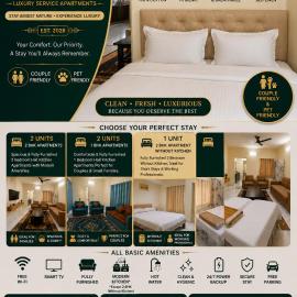 Kalpavrukksha Luxury Service Apartment Unit 2 - 1BHK, 2 Bathroom Single cotFully Furnished