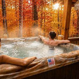 Fall Cabin Hot-Tub Fire-Pit Hiking Waterfalls Wineries Resort Amenities