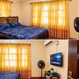 2 bedroom with 24hours electricity and unlimited Internet