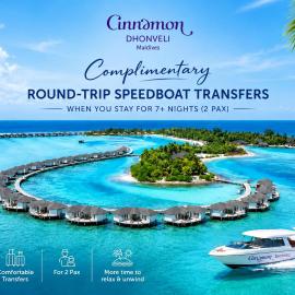 Cinnamon Dhonveli Maldives - Complimentary Speedboat Return for 2 pax on 7 nights or more stays valid to 31 Oct 2027 & up to 2 kids stay free, hôtel à Atoll Malé Nord