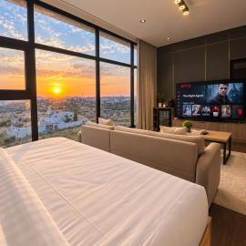Abha Elite - Panoramic View Suite أبها ايليت-جناح باطلالة بانورامية、アブハのホテル