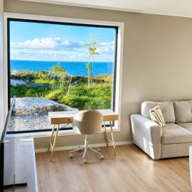 New architecturally designed atrium house with stunning view