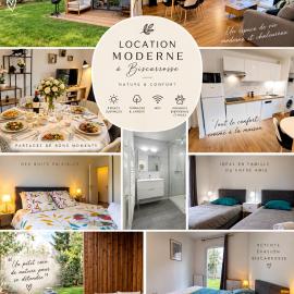 Le Cottage Jardin élégant & cosy, plage pour 6 personnes, animaux admis Biscarrosse