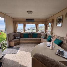 Welsh Seaview Stay 3 bed caravan by pool, club and beach