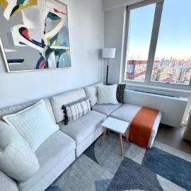 HIGH FLOOR LUXURY CORNER 2BR2BA APT STUNNING PANORAMIC CITY VIEWs 1 STOP TO MIDTOWN MANHATTAN