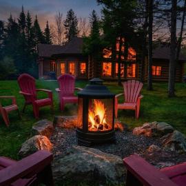 Spa & sauna privés, Chalet cosy en pleine nature, hotel a Mille-Isles