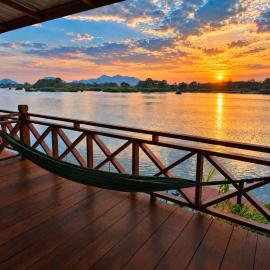 DONDET Vixay Sunset And River View, Hotel in Don Det