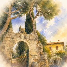 Panoramic apartment in Etruscan Chiusi
