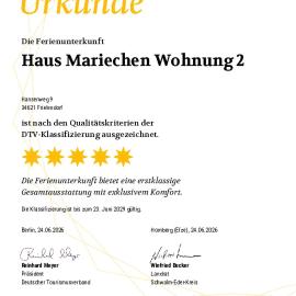 Haus Mariechen Whg 2- 5-Sterne-DTV-Klassifizierung- nähe Silbersee mit Terrasse & Sauna,, hotel sa Frielendorf