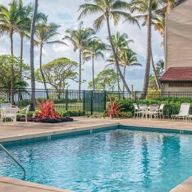 Beachfront resort at kapaa Shore
