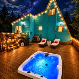 Pocono Dreams and Co XL Deck, Hot Tub, Barrel Sauna, Outdoor Theater, Fire Pit, Luxury, Romace, hotel v destinácii Pocono Summit