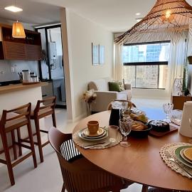 Vista Oceânica 2 quartos com suíte na praia