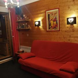 Studio cabine 4 pers avec vue, proche télésiège - FR-1-636-95