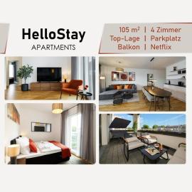 Luxuriöses 4-Zimmer-Apt im Boutique-Stil I Top-Lage I Familienfreundlich I Balkon I Küche I Netflix I Kostenloser Parkplatz I 105 m2