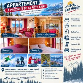 Appartement de standing 4 personnes, pied des pistes, parking, hotel v destinácii Les Angles