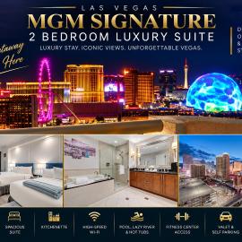 Lucky Gem Penthouse & Luxury Suites at MGM Signature Resort, Strip View 509