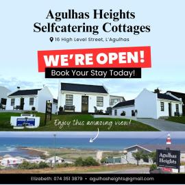 Agulhas Heights self-catering cottages BEST OCEAN VIEWS