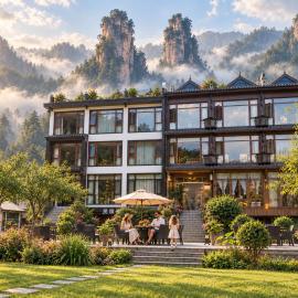 Inshan Mountain Boutique Lodge Near Zhangjiajie National Forest Park South Gate With Garden Mountain Views Traditional Chinese Residence Style Quiet Retreats For Travelers Seeking Nature And Seclusion