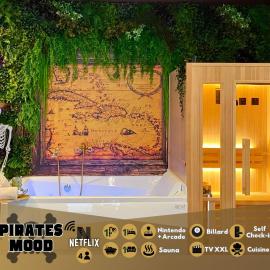 Pirate Mood - Jacuzzi - Sauna - Jeux d'arcade - Billard - Nintendo - TV XXL