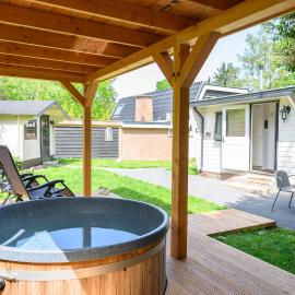 Romantic Veluwe Chalet with Private Hot Tub and Fully Fenced Garden