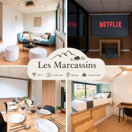 Grand appart 10 pers - 5 Chambres - Cinéma privé 4K- Alpexpo, hotelli kohteessa Échirolles