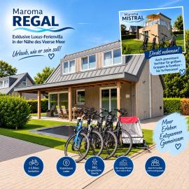 Maroma REGAL Exklusive Luxus-Ferienvilla in der Nähe des Veerse Meer mit kostenlosen 4 E-BKEs, kostenlosem Laden und großem Trampolin