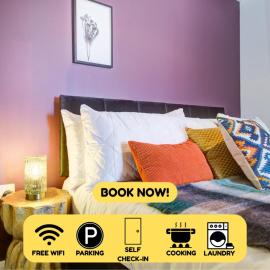 Penny Place Retreat – Central 2BED 2BATH by Station and Free Parking