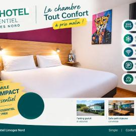 Brit Hôtel Essentiel Limoges Nord Calme, Parking gratuit, accès rapide A20, hotel Limoges-ban