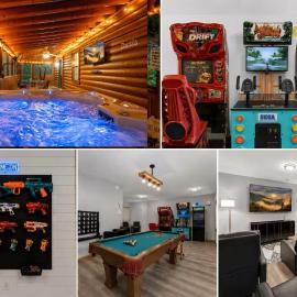 Nerf Gun Wall, Theater, Games, Hot Tub, Sleeps 14
