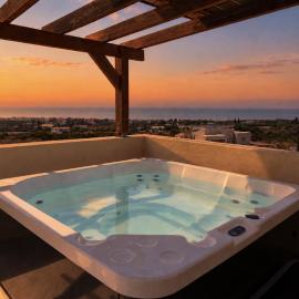 Seaview Villa with private Pool and Rooftop Jacuzzi, Hotel in Tala