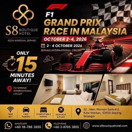 S8 Boutique Hotel near KLIA 1 & KLIA 2