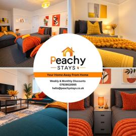 3Bed, Sleeps7, Street Parking, Perfect For Contractors, Tourists, Business, Travel, Groups, Long And Short Stays Available, Great Rates Available At Peachy Stays, hotell sihtkohas Roby