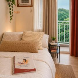 Maia Escapes Bulacan Staycation 5 mins to SM tungko studio w balcony pool view at Amaia Steps Altaraza