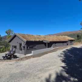 Modern mountain cabin with panorama view- Beds made up and ready and final washing included, hotel sa Eggedal