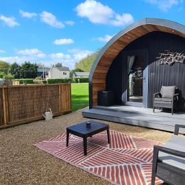 Rustic glamping pod on small, adults only site