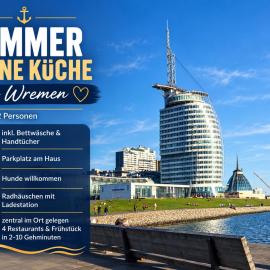 Zimmer ohne Küche Haus Krabbe für Kurzaufenthalt und Geschäftsreise, zwischen Bremerhaven und Cuxhaven, hotel in Wremen