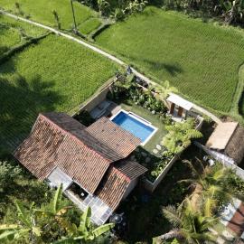 Romantic 1BR Villa with Bathtub & Rice Field Views in Tegalalang