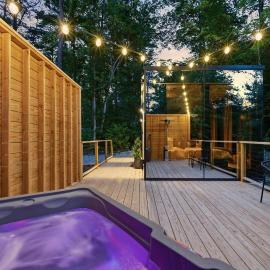 Staghorn | Modern Lux Mirror Home | HotTub & Woods