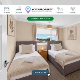Central & Stylish House • Free Parking • Super-Fast Wifi • Smart TV • Self-Check-In • Yoko Property