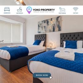 Nel Pan Lane House I Sleeps 7 I Driveway Parking I Smart TV I Fast WiFi I Self-Check-In I By Yoko Property
