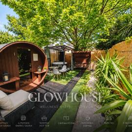 TranquilHaus! 3BR Retreat with Spa Saunas, Hot Tub & Garden Cinema