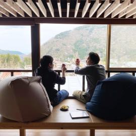 強羅テラス-箱根の山々が目の前に広がるテラス-和室付きのゆったり空間でリラックス-駐車場有