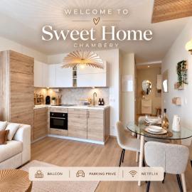 Sweet Home - Cocon élégant, balcon, vue montagnes & parking privé, хотел в Шамбери