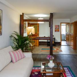 Stylish design apartment in a half-timbered house