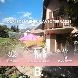 Très joli duplex cosy 6p, terrasse et jardin Risoul village