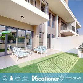 Vacationer Holiday Homes l Family-Friendly 3 Bed Villa l Private Garden