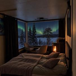 Aurora Lakeside Cabin no 2, hotel di Kiruna