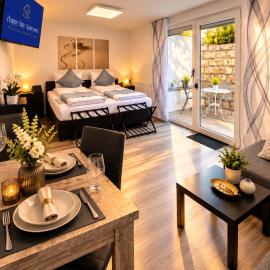 1,5 Zimmer Apartment in S-Bahn Nähe, 35 qm, max 4 Pers, zentral, private Terasse, Internet 250 MBit