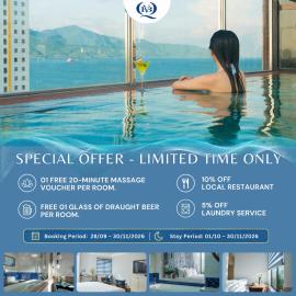 Sofiana My Khe Hotel & Spa - Rooftop Pool Bar- Free 01 Draught Beer and 20-minute Spa per Room